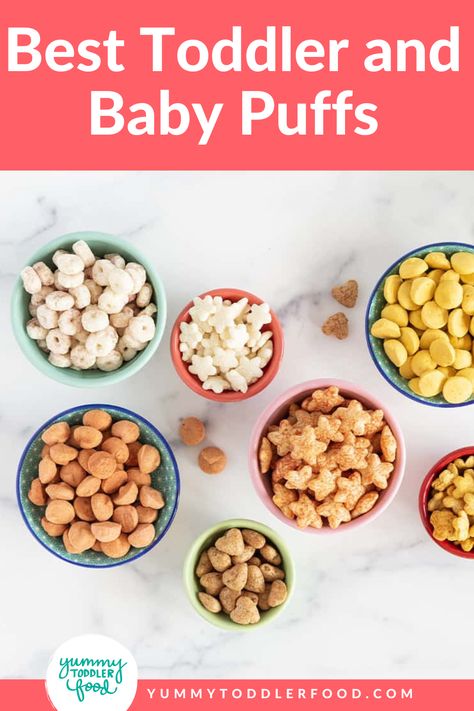 Learn which baby puffs are best for your baby and toddler, when you can introduce them, what to look for at the store, and how to buy puffs for babies with the most nutrition possible. Gerber Puffs Recipe, Baby Melts Homemade, Diy Baby Puffs Recipe, Homemade Baby Puffs Recipes, Baby Puffs Recipe Homemade, Homemade Puffs For Baby, Diy Baby Puffs, Puffs For Babies, Baby Puffs Recipe