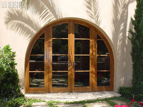 . Entry Designs, Arch Board, Backyard Slide, Arched French Doors, Room Separator, Track Door, Slider Door, Entry Design, Door Entryway