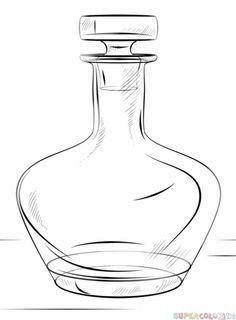 Bottle Drawing, Drawing Tutorials For Kids, Object Drawing, Still Life Drawing, 3d Drawings, Pencil Art Drawings, Step Drawing, Art Instructions, Drawing Lessons