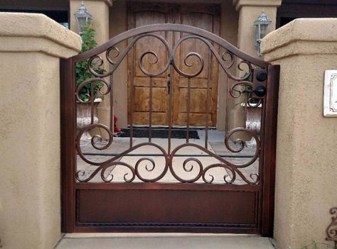 Main Entrance Design, Entrance Design Ideas, Ornamental Iron Gates, Yard Entrance, Wrought Iron Gate Designs, Patio Gates, Wrought Iron Garden Gates, Fence Gates, Iron Garden Gates