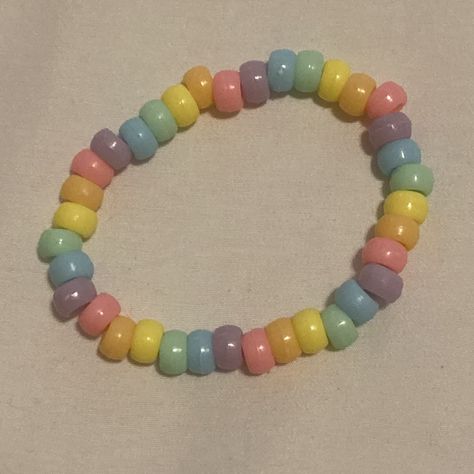 Pastel rainbow kandi singlet Pastel Kandi, Rainbow Kandi, Kandi Inspo, Bracelets Ideas, Kandi Bracelets, Cute Pastel, Things To Make, Pastel Rainbow, Diy Bracelets