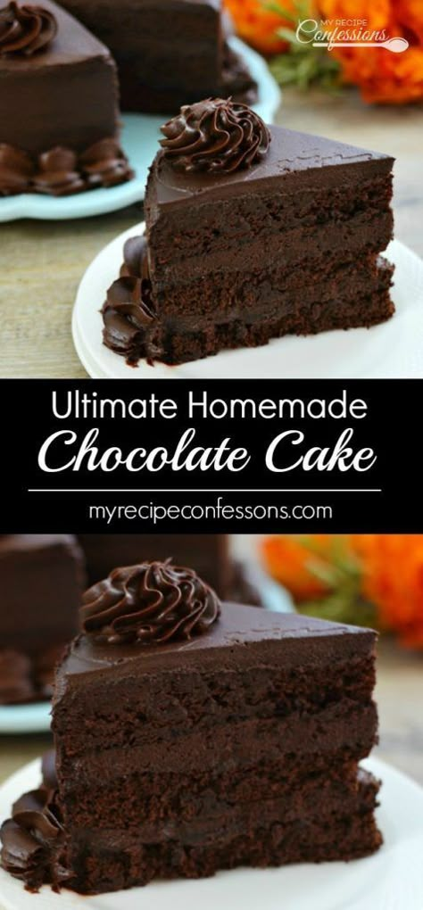 Chocolate Gnash Cake Recipe, Multi Layer Chocolate Cake, Chocolate Spoonful Cake, Chocolate Cake Without Coffee, Soft Chocolate Cake Recipe, Specialty Cakes Recipes, Chocolate Torte Cake Recipe, American Chocolate Cake, Chocolate Mud Cake Recipe