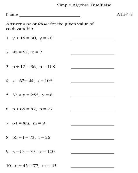 10th Grade Math Worksheets, Algebra Equations Worksheets, 10th Grade Math, 9th Grade Math, Algebra Math, 7th Grade Math Worksheets, Algebra 2 Worksheets, Pre Algebra Worksheets, Basic Algebra