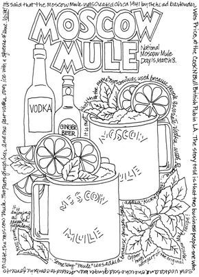 Creative Haven Happy Hour!: A Wine, Beer, And Cocktails Coloring Book - (doverpublications) Cocktail Coloring Pages, Creative Haven Coloring Books, Fashion Coloring Book, Pattern Coloring Pages, Dover Publications, Free Adult Coloring Pages, Artwork Ideas, Making Stuff, Color Pictures