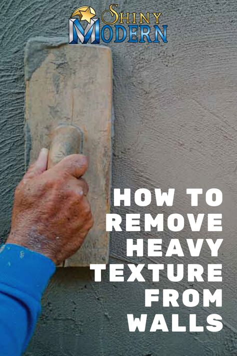 Textured walls can be beautiful, but over time you may want a change. Here is how you can remove the heavy texture from your walls. Textured Wall Removal, How To Remove Stucco From Walls, Imperfect Wall Texture, How To Change Textured Walls, Modern Farmhouse Wall Texture, Removing Texture From Walls, Get Rid Of Textured Walls, Heavily Textured Walls, How To Remove Wall Texture