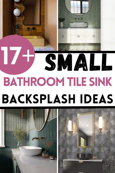 Ready to start upgrading your bathroom? These tile sink backsplash ideas are perfect for adding texture and color while protecting your walls. Find options from classic subway tiles to bold mosaics that make your sink area stand out. Tiled Countertop Bathroom, Backsplash Bathroom Sink, Sink Backsplash Ideas, Small Bathroom Tile, Tile Sink, Ribbed Tile, Sink Backsplash, Small Bathroom Window, Marble Tile Backsplash