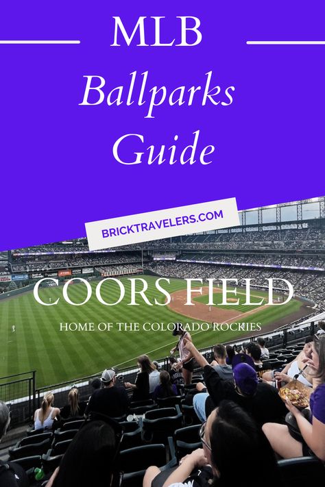 Coors Field in Denver Colorado completely caught me off guard by just how cool the scenery and the stadium are. Located in the heart of Denver, and set with a backdrop of the Rocky Mountains is one of the coolest sights in all of Major League Baseball. Whenever the Rockies are home, you bet there will be a sea of purple in the streets as the city of Denver loves their teams and especially the Rockies. Coors Field Baseball, Coors Field, Colorado Rockies Baseball, Rockies Baseball, Baseball Park, Deck Party, Denver City, Ball Games, Breckenridge Colorado