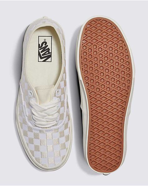 Authentic Checkerboard Shoe Custom White Vans, Embroidery Signature, Old School Vans, Do Your Thing, Vans Store, White Vans, Shoe Lace, Eyelet Lace, Top Design