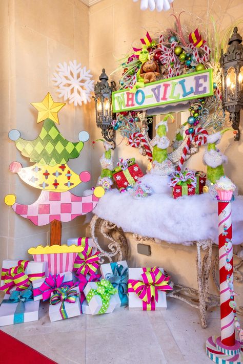 Whoville Christmas Decorations, Turtle Creek Lane, Grinch Decorations, Grinch Christmas Party, Whoville Christmas, Grinch Christmas Tree, Grinch Christmas Decorations, Turtle Creek, Gingerbread Christmas Decor