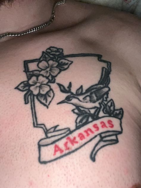 State Tattoo Ideas, Arkansas Tattoo, State Tattoos, Tasteful Tattoos, Arkansas State, Food Stamps, Arkansas, Tattoos For Women, Tatting