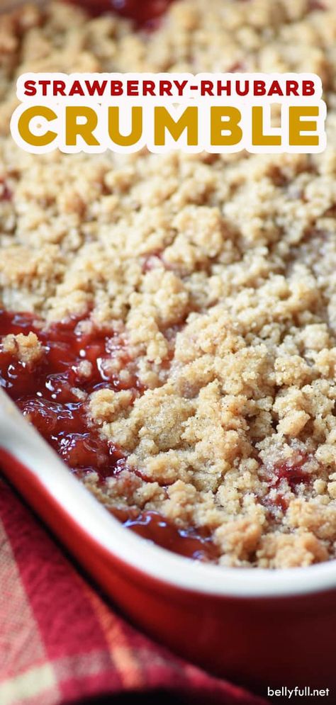 Rubarb Crumble, Apple Crumble Dessert, Rhubarb Crumble Recipe, Strawberry Rhubarb Recipes, Rhubarb Crumble Recipes, Strawberry Rhubarb Crumble, Crumble Pie, Strawberry Rhubarb Crisp, Rhubarb Desserts