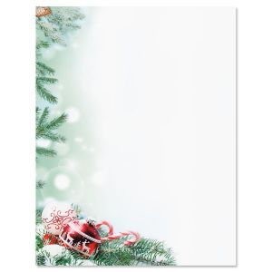 Crystal Pineboughs Christmas Letter Papers