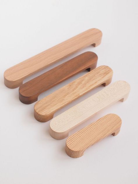 These handmade pulls will be a great delight! Created to be elegant but functional, of different types of wood and different sizes to match any door. Colour Blocking Interior, Wooden Cabinet Pulls, Dresser Wardrobe, Wardrobe Kitchen, Wooden Cabinet, Different Types Of Wood, Wood Kitchen Cabinets, Dresser Drawer, Kitchen Cabinet Handles