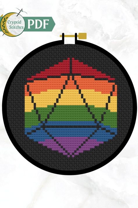 Dnd Cross Stitch, Stitch Pride, Pride Cross Stitch, Rainbow Cross Stitch, Small Cross Stitch, Latch Hook, Cross Stitch Patterns Free, Embroidery Inspiration, Cross Stitch Art