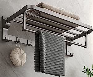 Hanging Bath Towels, Wall Towel Racks, Mounted Towel Rack, Metal Floating Shelves, Towel Hangers For Bathroom, Folding Towels, Rack For Bathroom, Bathroom Towel Rack, Wall Mounted Towel Rack