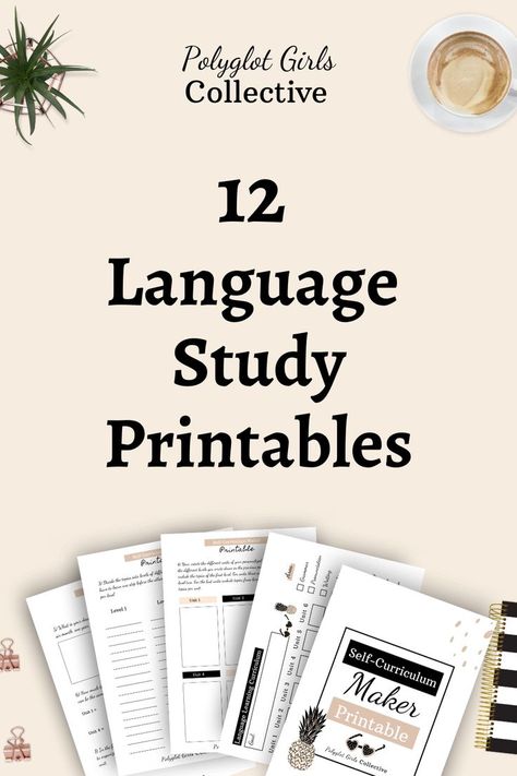 Language Study Printables, How To Start A Language Journal, Polyglot Wallpaper, Language Learning Checklist, How To Start Learning A New Language, Learn Language Planner, Language Journal Ideas, Language Learning Tracker, Language Learning Challenge