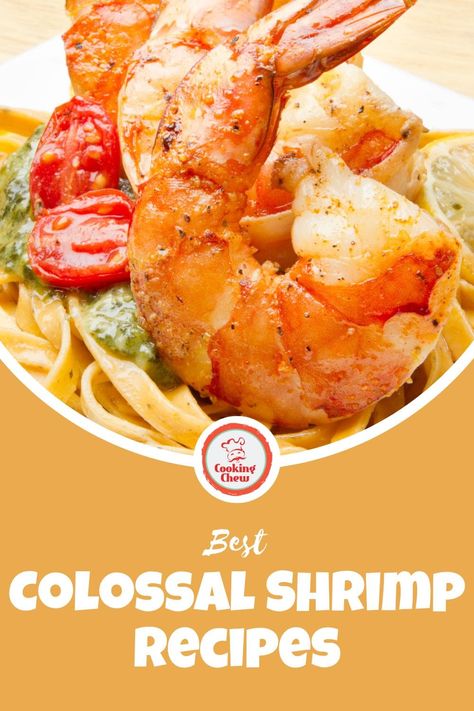 From simply grilled or baked shrimp to more complex dishes like curries, pasta, and salads, here is a round-up of some of the best, most delicious Colossal Shrimp Recipes. Colossal Shrimp Recipe Dinners, Collosal Shrimp Recipes, Large Shrimp Recipes Dinners, Large Shrimp Recipes, Jumbo Shrimp Recipes Easy, Gulf Shrimp Recipes, Extra Large Shrimp Recipes, Shrimp With Shell On Recipes, Uncooked Shrimp Recipes