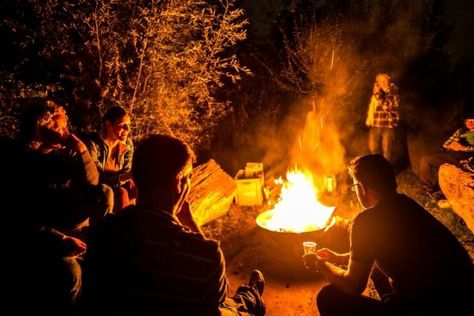 Dancing Around Campfire, Sitting Around A Campfire Drawing, Campfire Reference, People Sitting Around Campfire, Campfire Drawing, Vintage Western Aesthetic, Sitting Around A Campfire, Space Story, Airport Pictures