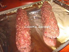 Coleen's Recipes: EASY HOME MADE PEPPERONI Home Made Pepperoni, Homemade Summer Sausage, How To Make Pepperoni, Preserving Meat, Deli Meat Recipes, Summer Sausage Recipes, Venison Sausage, Cured Meat Recipes, Sausage Making Recipes