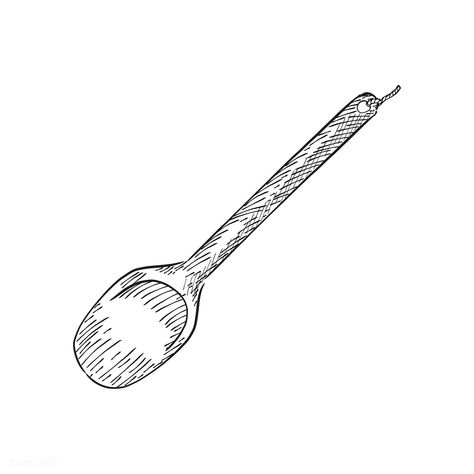 Vintage illustration of a wooden spoon | free image by rawpixel.com Wooden Spoon Clipart, Wooden Spoon Tattoo, Wooden Spoon Drawing, Grandparent Tattoo, October Tattoos, Spoon Illustration, Spoon Tattoo, Cooking Tattoo, Spoon Drawing