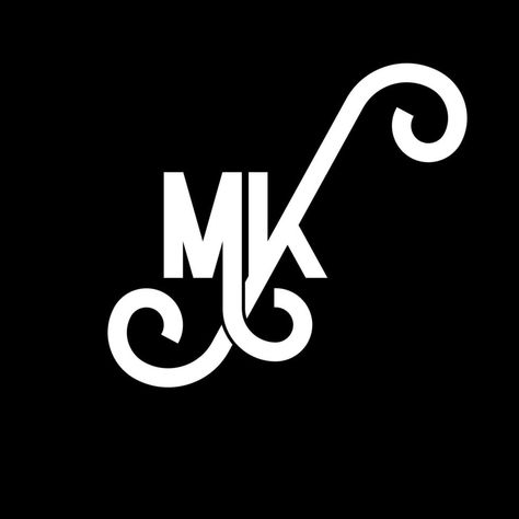 MK Letter Logo Design. Initial letters MK logo icon. Abstract letter MK minimal logo design template. M K letter design vector with black colors. mk logo Mk Logo Fonts, K Letter Design, Font Writing, Logo Mk, Ben Ben, K Letter, Design With Letters, M Letter, Minimal Logo Design