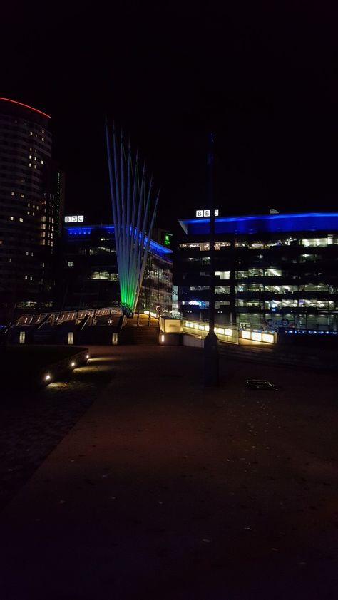 Picture taken near Salford Keys Boardwalk At Night, Highways At Night, Highway Lights At Night, Late Night Highway Aesthetic, Streets Of London At Night, Salford, Night Photography, At Night, Fair Grounds