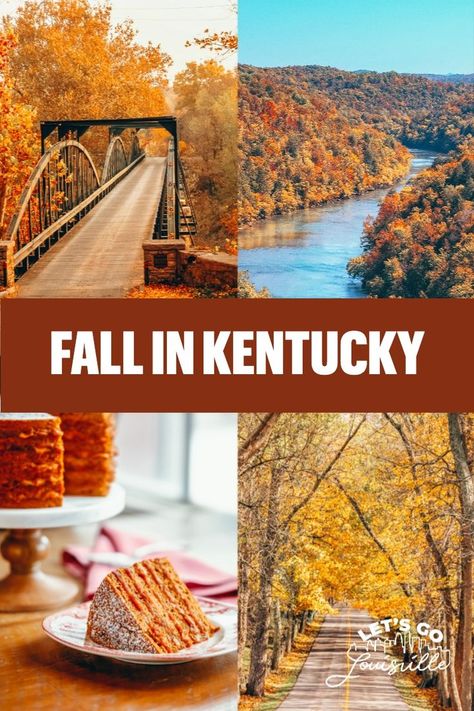 Kentucky Fall Travel, Kentucky In The Fall, Places To Go In Kentucky, Fall In Kentucky, Bourbon Trail Kentucky Outfits Fall, Kentucky Bucket List, Kentucky Vacation Ideas, Louisville Kentucky Restaurants, Natural Bridge Kentucky