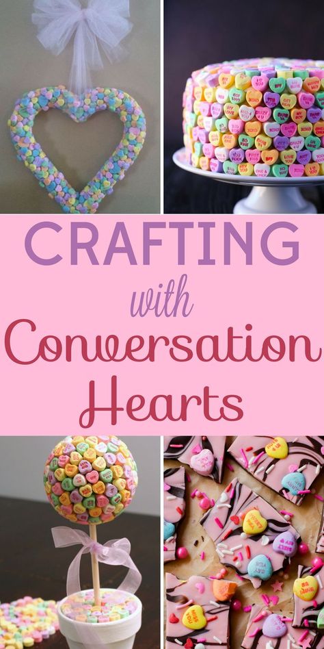 Candy Hearts Crafts, Conversation Hearts Crafts, Hearts Crafts, Quotes Valentines Day, Valentines Day History, Sweetheart Candy, Conversation Hearts Candy, Valentine's Day Crafts, Diy Valentine's Day Decorations