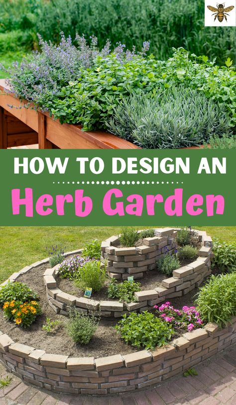 How To Build A Herb Garden, Yea Garden Layout, Herbs Garden Aesthetic, How To Start A Medicinal Herb Garden, Outdoor Herb Garden Design Layout, Herbal Garden Ideas Backyards, Decorative Herb Garden Ideas, Diy Raised Herb Garden, Herb Garden Landscape Design