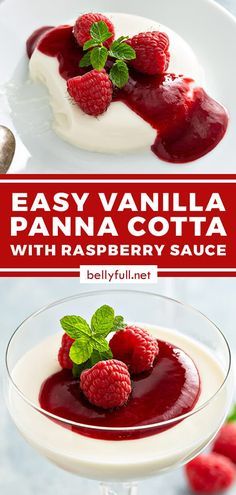 This vanilla panna cotta recipe is a simple, creamy, classic Italian dessert. It's incredibly easy to make, but looks so impressive and tastes luxurious served with a rich fruit sauce. Also naturally gluten free and can be altered for a dairy-free or vegetarian version. Gluten Free Italian Desserts, Italian Desserts Easy, Showstopper Dessert, Vanilla Panna Cotta, Panna Cotta Recipe, Fruit Sauce, Italian Recipes Dessert, Impressive Desserts, Italian Dessert