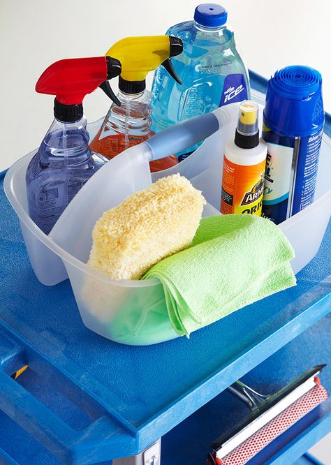 Spring Cleaning Supplies, Car Cleaning Supplies, Garage Organization Ideas, Cleaning Caddy, Cleaning Supplies Organization, Affordable Storage, Garage Shed, Organization Storage, Garage Storage Organization