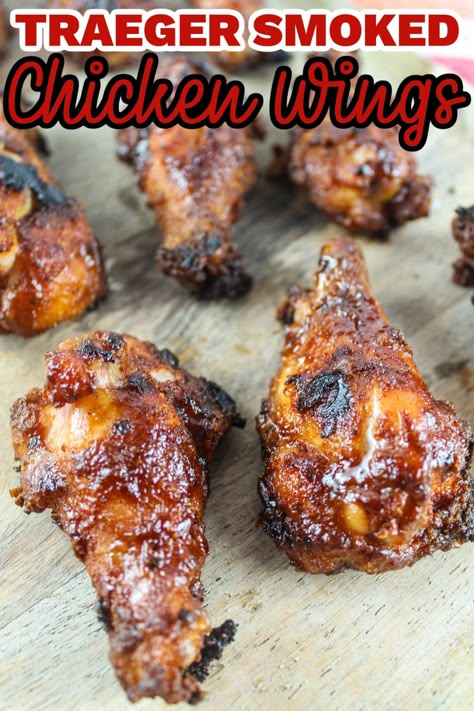 Crispy Wings On Smoker, Louisiana Grill Smoker Recipes, Trager Smoked Chicken Wings, Pellet Smoker Wings, Treager Recipes Chicken Wings, Wings On The Traeger, Traeger Smoked Wings, Traeger Smoked Chicken Wings, Chicken Wings On Traeger Grill