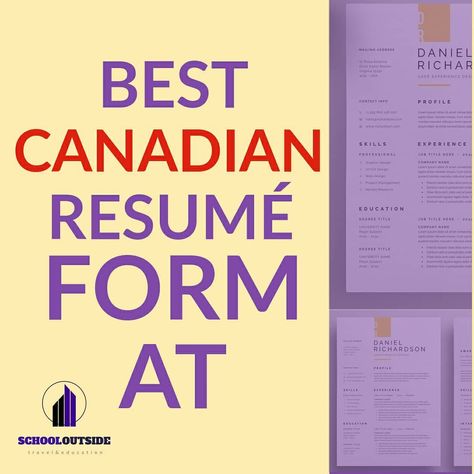 Canadian Cv Format, Canadian Resume, Canadian Style, Graphic Design Cv, Cv Format, Resume Format, Cv Template, To Create, Education