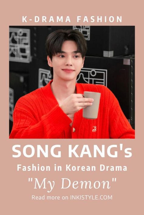 Let’s take a look at the fashion moments Song Kang served in episodes 1 to 8 of the Korean drama 'My Demon'. #kdrama #kdramafashion #koreandrama #koreanfashion #songkang Demon Fashion, Red Oversized Cardigan, Fashion Song, Sung Kang, Drama Fashion, My Demon, Song Kang, Notes Style, Kim Yoo Jung