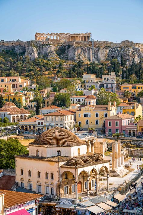 One Day in Athens: How to See the Best of Athens in a Day | She Wanders Abroad Athens Wallpaper, Athens Aesthetic, Athens Itinerary, Athens Travel Guide, Things To Do In Athens, Greece Architecture, Maps Aesthetic, Athens Travel, Greece Itinerary