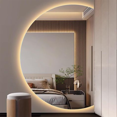 PRICES MAY VARY. 【Contact Us】If you have any questions, please add my WhatsAp, CN +86 15536​​​​​​265218. Easy to install, just plug the plug into the socket to power on and light up. No wiring required. 【Anti-Fog Smart Light Mirror】Wall-mounted smart vanity mirror with defogging function, just one touch to run the defogger, solving the problem of water vapor in the bath for you. 【Three-color light mirror】This lighting bathroom mirror light is divided into three colors: white light, neutral light Half Mirror Wall, Entryway Full Length Mirror, Mirror Bedroom Decor, Led Vanity Mirror, Mirror Bedroom, Lighting Bathroom, Water Vapor, Dresser Design, Light Mirror