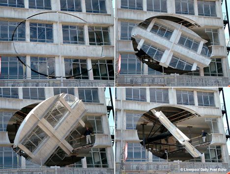 Saw this place in liverpool. I stared at it for about ten minutes before I made myself walk away.... Surreal Objects, Gordon Matta Clark, Richard Wilson, Art Installation, Sculpture Installation, Art Nature, Land Art, Conceptual Art, Green Man