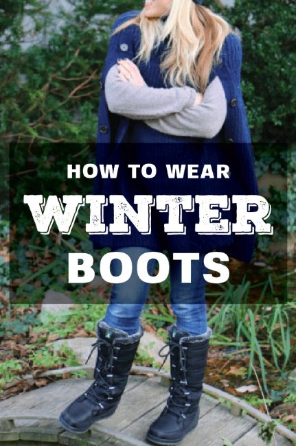 How to Wear Winter Boots How To Style Winter Boots, Boots For Women Outfits, Snow Boots Outfit, Boyfriend Jeans Winter, Womens Winter Boots, Winter Boots For Women, Black Snow Boots, Warm Winter Boots, Winter Fashion Boots