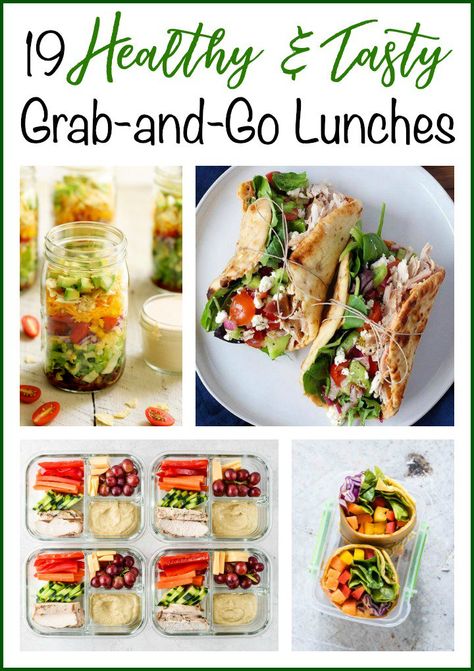 Pack one of these 19 Healthy and Tasty Grab-and-Go Lunches and be on your way to saving money and eating better in no time! Grab And Go Lunch, Lunch Meal Prep Ideas, Tasty Lunch, Delicious Clean Eating, Eating Better, Healthy Lunch Meal Prep, Prepped Lunches, Lunch To Go, Lunch Meal Prep