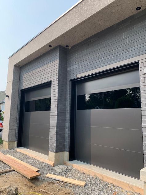 Popular Garage Doors, Mountain Modern Garage Doors, Modern Double Garage Doors, Modern Steel Garage Door, Black Modern Garage Door, Garage Expansion Ideas, Modern Garage Doors With Windows, Modern Black Garage Door, Modern Garage Doors Ideas