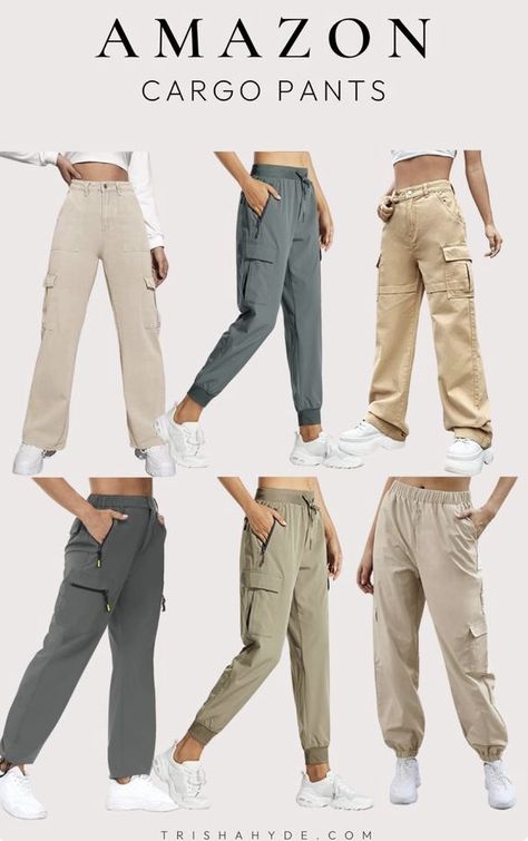 Amazon Pants Women, Amazon Cargo Pants, Amazon Cargo, Best Cargo Pants, Amazon Jeans, Clothing Tips, Pants Cargo, Cargo Joggers, Hiking Pants