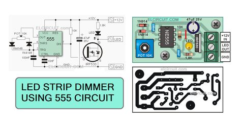 Electronic Circuit Design, Electrical Circuit Diagram, Led Projects, Electronics Basics, Electronic Circuit Projects, Electronics Projects Diy, Circuit Projects, Led Dimmer, Electronic Engineering