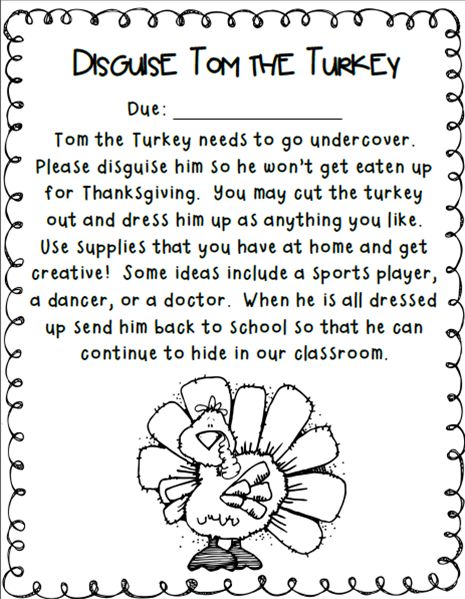 Disguise Tom the Turkey! Hidden Turkey, Tom The Turkey, November Classroom, Turkey Disguise Project, Thanksgiving Lessons, Thanksgiving Kindergarten, Thanksgiving School, Thanksgiving Classroom, Turkey Disguise