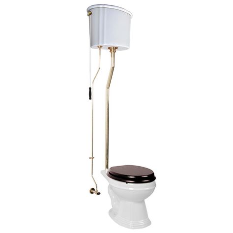 Ceramic High Tank Pull Chain Toilet White Elongated Brass | Renovator's Supply - - Amazon.com Pull Chain Toilet, Wooden Toilet Seats, Vintage Toilet, Cabinet And Door Hardware, Dual Flush Toilet, Traditional Toilets, Bidet Toilet, Wall Hung Toilet, Stainless Steel Tubing