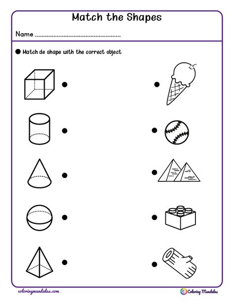 Matching Shapes worksheet 02 | Shapes worksheets, Shape worksheets for preschool, Shapes worksheet kindergarten Shapes Worksheet For Grade 2, Matching Shapes Worksheet, Solid Shapes Worksheet, 2d And 3d Shapes Worksheet, 2d Shapes Worksheet, 3d Shapes Worksheets, Kindergarten Science Activities, Shapes Matching, Matching Shapes