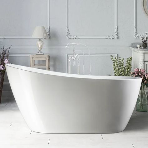 My Favorites Lists | Wayfair Stand Alone Tub, Best Bathtubs, Vanity Art, Baths Interior, Freestanding Bathtub, White Polish, Acrylic Bathtub, Soaking Bathtubs, Bath Tub