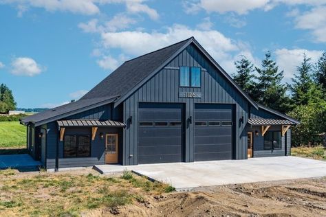 Horizontal Siding, Shop With Living Quarters, Side Patio, Oversized Garage, Barn Plan, Barn Shop, Barn Style House Plans, Barn Garage, Garage House Plans