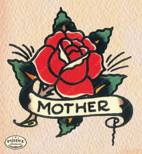 Traditional Tattoo Painting, American Traditional Rose, Old School Rose, Lion Art Tattoo, Americana Tattoo, Vintage Tattoo Design, Sailor Jerry Tattoos, Mom Tattoo Designs, Traditional Roses