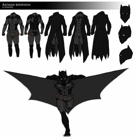 Batman REDESIGN by DomEddi.deviantart.com on @deviantART Batman Redesign Concept Art, Batman Fan Design, Batmobile Redesign, Batman Character Design, Tactical Batman, Batman Redesign, Guerriero Samurai, Batman Design, Batman Suit