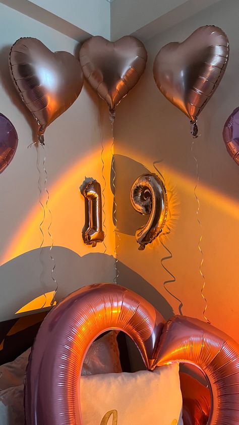 [ 19, 19th birthday, birthday, balloon, bd, pinterest, inspiration, lifestyle, passion, good habits, good vibes, aesthetic, room decorations, birthday decorations, nineteen, teenager, pillow, heart balloon, heart, sunlight, golden hour, room tour, birthday ideas, bday, hijabi, hijabi photos, photography idea, photo ideas,bithday inspo, sunset hour‏عيد ميلاد، ١٩، تصوير] 19 Birthday Decorations Party Ideas, 19 Balloons Birthday, Alhamdulillah 19 Birthday, 19 Balloons Number, 19 Aesthetic Birthday, February Birthday Aesthetic, Its My Birthday 19 Years, Sweet 19 Birthday, 19 Birthday Decorations